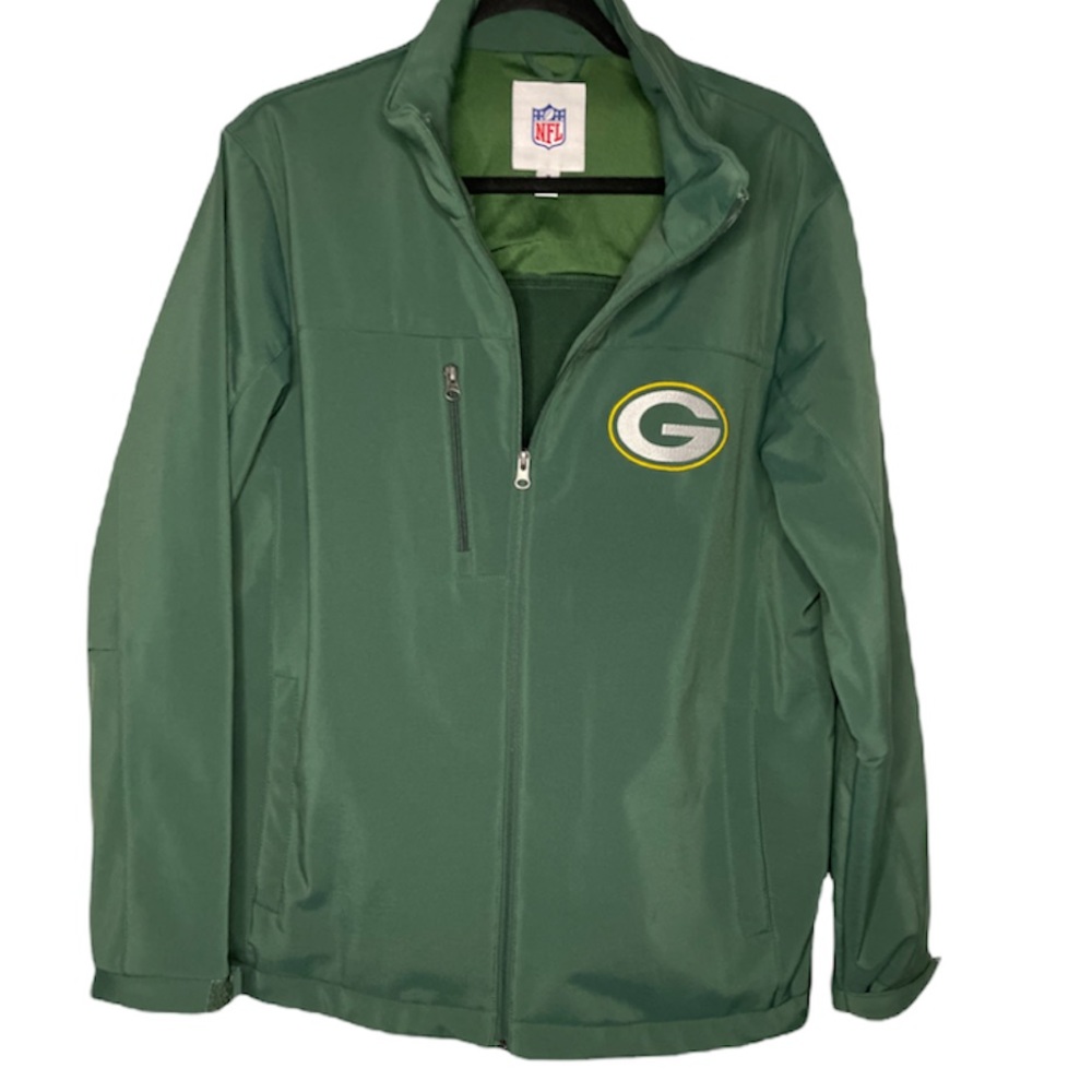 NFL Green Bay Packers Men’s waterproof fleece lined oversized zip jacket Med